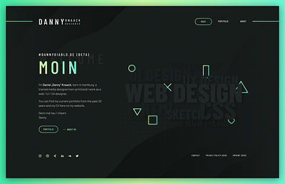 Portfolio Re-Design 2021 dark design interface portfolio ui ux web