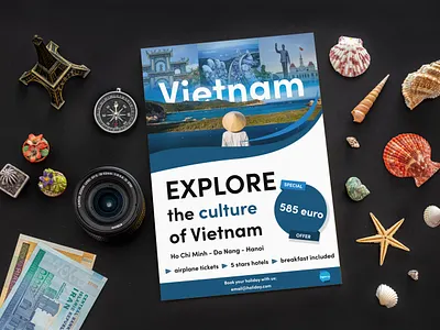 Print Design for a Travel Agency 2d banner ad design flyer print design