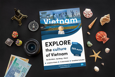 Print Design for a Travel Agency 2d banner ad design flyer print design