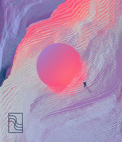 The ancient superball glitch glitch art glitch effect illustration landscape landscape illustration pixel sorting