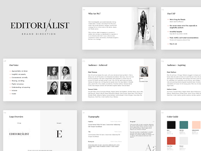 Editorialist - Brand Direction art direction brand book brand identity branding branding design colors logo luxury visual design visual identity