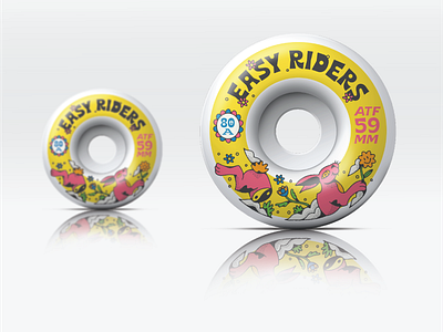 Skate Wheels art artist design designer fun graphic design illustration illustrator skateboard type typography