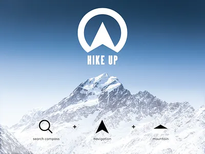 HikeUp Challenge - Branding brand branding branding concept branding design concept design hike icon identity logo logodesign mountain navigation search typography vector