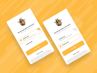 Beerfy subscribe page app beer figma figmadesign interaction interface ios subscribe subscription ui ui ux design ux ux design