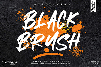 BLACK BRUSH - Awesome Brush Font branding design font font design fonts icon illustration lettering logo script font typography