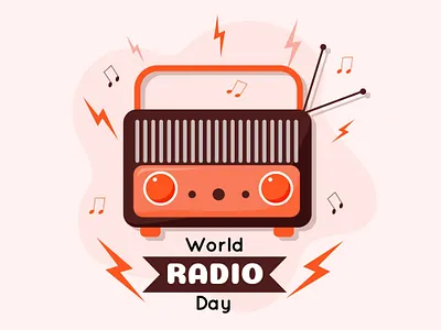 World radio day adobe art creativemind design graphic illustration illustrator minimal radio vector