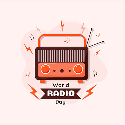 World radio day adobe art creativemind design graphic illustration illustrator minimal radio vector