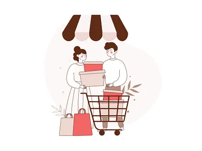 Illustration for my online shop app. adobe animaiton app design character creativemind design graphic illustration illustrator minimal ui ui design vector