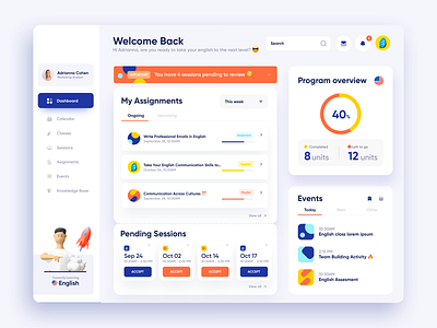 Student Dashboard dashboad design elearning illustration ui user interface ux