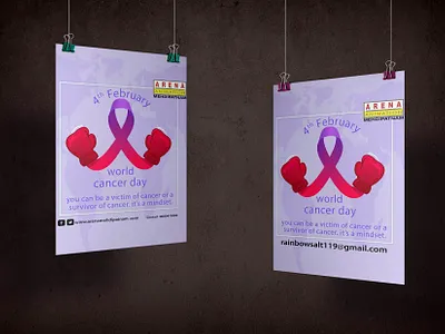 world cancer day design poster