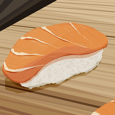 Sashimi illustration japan japanese food raster sashimi