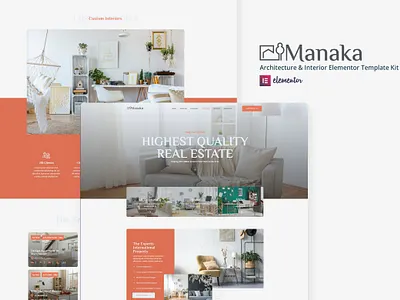 Manaka - Architecture & Interior Elementor Template Kit architect architecture client company construction decorations elementor interior designer real estate wordpress