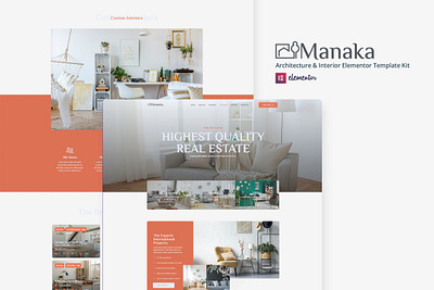 Manaka - Architecture & Interior Elementor Template Kit architect architecture client company construction decorations elementor interior designer real estate wordpress