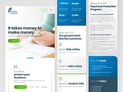 Funding Forward Mobile adobexd design drawingart loans money ppp responsive ui usa usd ux web website