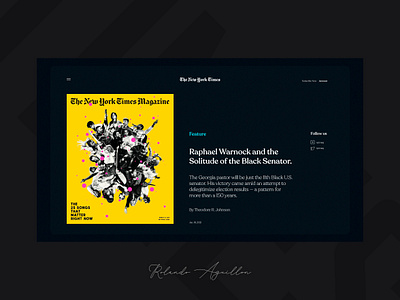 The New York Times III concept magazine media new york newspaper redesign ui ux web webdesign website