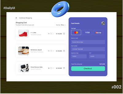 Credit Card Checkout — DailyUI dailyui dailyui 002 dailyuichallenge design ui ui ux uidesign