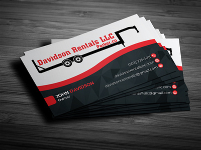 Business Card Design adobe photoshop branding business card design business card psd design design front end back end fiverr gradient graphic design illustration logo minimal red rental website vector