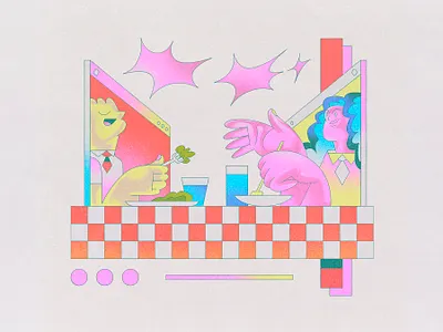 commisioned illustration abstract character character design color composition design dribbble illustration shapes