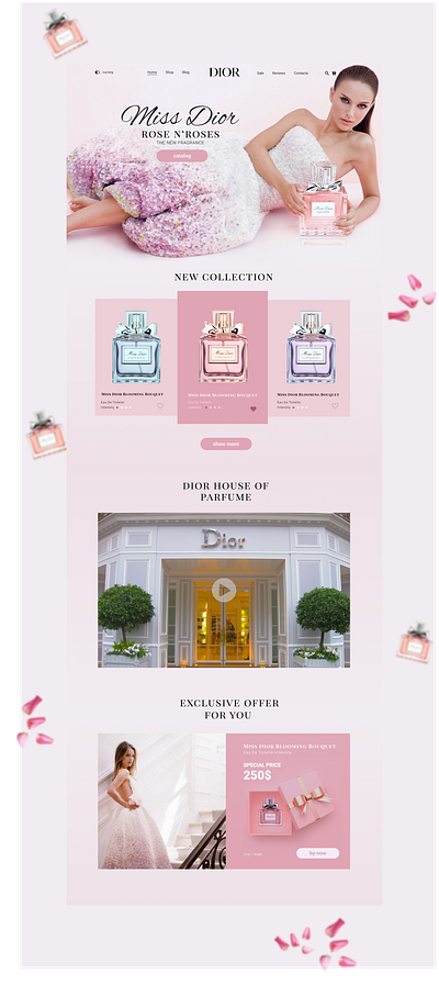 Parfum Dior 2 branding design graphicdesign ui ux web webdesign website