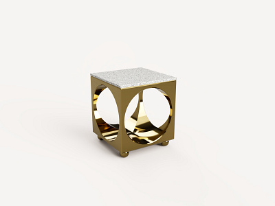 Sidetable Concept brass cad decor design furniture home industrial design interiordesign marble product product design prototyping sidetable