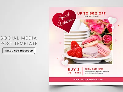 Social Media Post Template animation branding cmyk flyer design food ads graphic illustration minimal ofset printing ofset printing flyer design vector