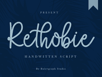 Rethobie Handwritten Script elegant invitation logo luxury typography