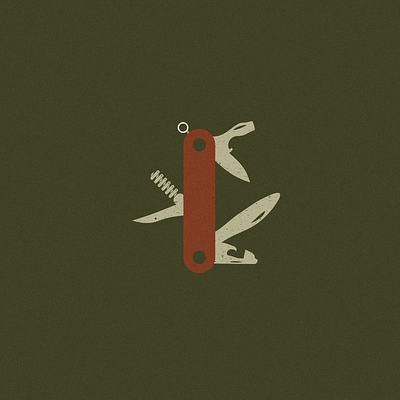 WEEKLY WARMUP // #57 branding design dribbble best shot dribbbleweeklywarmup grain illustration logo logo design logodesign swiss army knife vector