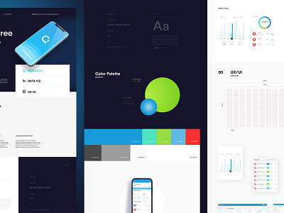 Brand Guideline for Voip App app concept app design blue brand design brand guide identity brand guideline brand identity branding design color palette data visulization design system guidebook guideline guidelines report design reporting ux ui ux ui design ux ui workflow