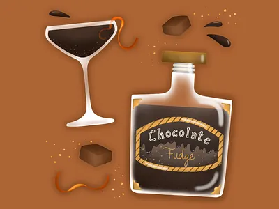 Chocolate Fudge chocolate fudge christmas design digitalart drink illustration illustration art procreate