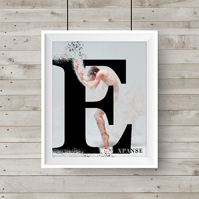 EXPANSE alphabets art ballet body cover art dancer decor decorative art design expanse interior men wallart wallpaper