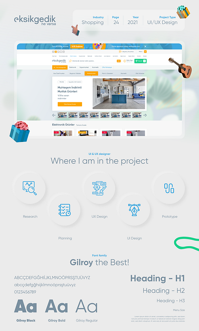 Eksikgedik UI/UX Design Case Study case study ecommerce figma modern shopping sketch typography ui design uiux ux design web design website xd