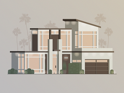 Modern House architecture contemporary flat grain home house illustration illustrator lighting modern neutrals skewed texture value