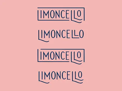 Limoncello branding lettering type typography vector