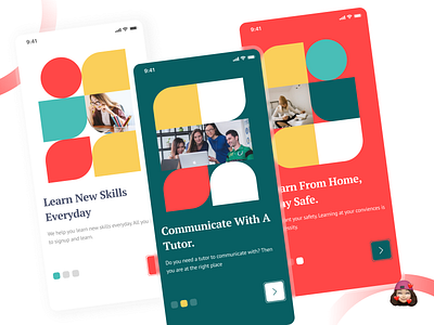 E-Learning Onboarding Screen app onboarding onboarding flow onboarding screen onboarding screens onboarding ui typography ui website