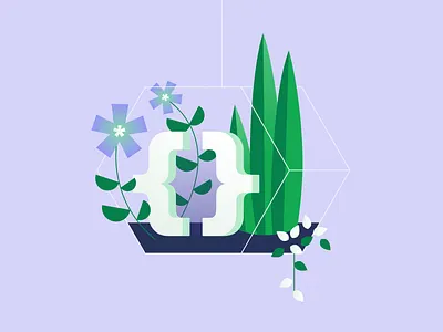 How's it hanging? code flower illustration mongodb plants snake plant terrarium