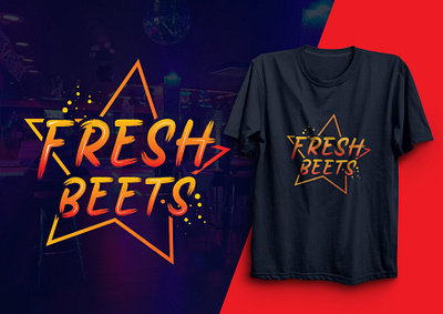 CUSTOM TEXT DESIGN | FRESH BEETS custom t shirt design normal t shirt design simple design text effects design text t shirt design texture typography t shirt design