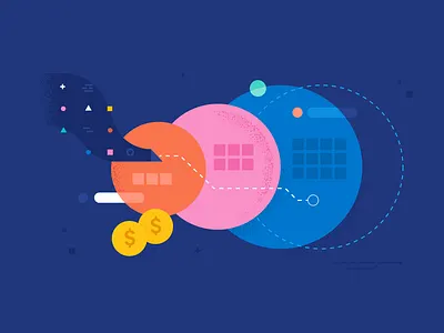 Abstract Data Tiers branding data data storage data tiers data visualization dataviz design illustration illustrator money storage vector