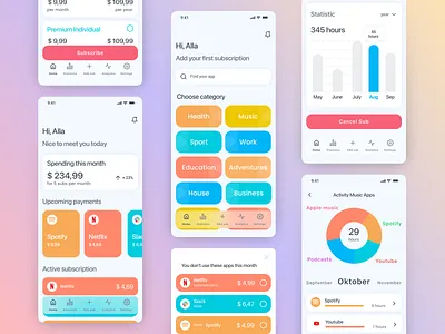 App for subscriptions design subscribe form subscription ui uxui