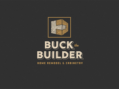 Buck the Builder badge brand identity branding branding design cabinets carpentry company branding company logo construction construction company design grain handmade joinery joints lockup pine wood