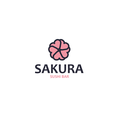 Sakura Logo branding design illustrator logo logo design mascot logo vector