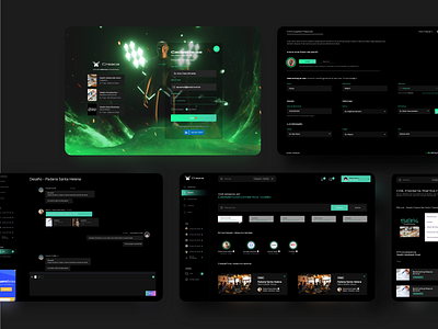 Creace - Unindo talentos e empresas - Dashboard black challenge chart contrast dark mode dark theme dark ui dashboad dashboard ui green interface design platform timeline ui ux ux ui