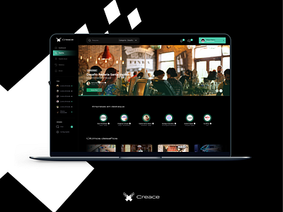 Creace - Unindo talentos e empresas - Dashboard black challenge chart contrast dark mode dark theme dark ui dashboard dashboard ui green interface design platform timeline ui ux