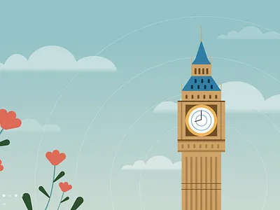 London aftereffects animación animation design flat illustration illustrator landscape mexico moview
