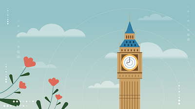London aftereffects animación animation design flat illustration illustrator landscape mexico moview