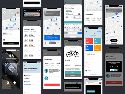 Bicycle - Bike Rental App app application bicycle bike bike ride design interface mobile product rent rental screen ui ux