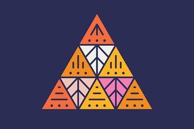 Friday Fells No. 11 fell fridayfells geometric line art mountain triangle