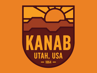 kanab layers adventure desert kanab outdoor badge outdoor design retro badge southern utah southwest utah utah design vintage badge