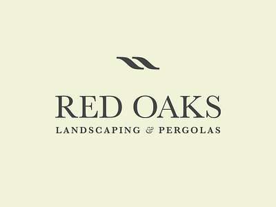 Red Oaks Logo branding identity logo serif