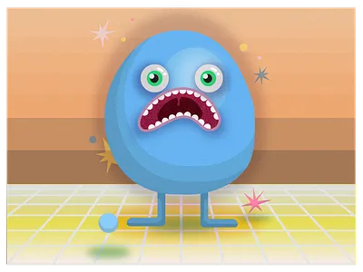 Doom Scrolling blue dane goodwin editorial illustration freelance illustrator geometric illustration illustrator maximalist mental health monster nyc orange vector