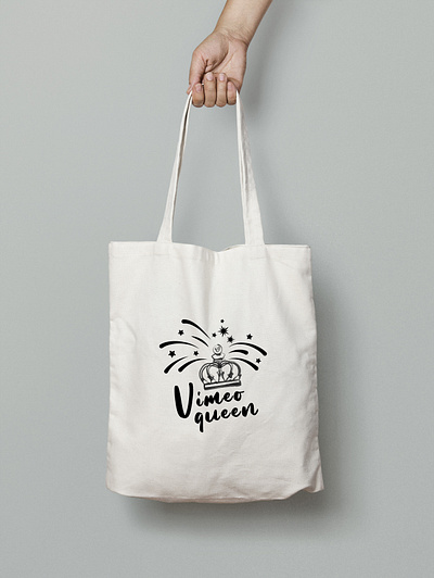 Vimeo Tote Bag MockUp 3 / 3 bag branding design flat graphic design illustration illustrator minimal mockup tote totebag vector vimeo